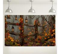 Toile de fond pour jardin floral enchanté, fond naturel d'automne dynamique, accessoire de photographie extérieur/intérieur pour mariages d'automne et événements saisonniers, 180 x 109 cm