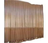 Toile de Fond pour Mariage Décoration De Mariage, Grands Événements, Toile Fond, Rideau Fête, Tissu en Soie Glacée, Panneaux, Rideaux Suspendus(Light Brown,H2xL2M)