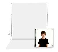 Toile de fond pour photo - Blanc - 3 tailles - Grand mur pliable - Corps blanc pour photographie, zoom, YouTube, vidéo, TV - 3 x 3 m