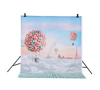 Toile de fond pour photographie 1 5 2 m Motif pour enfants Bébé Studio Photo Portrait Produit Nouveau-né Léger Portable Polyester