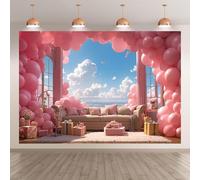 Toile de fond pour photographie, conte de fées, décoration de fête pour fille, nouveau-né, fête prénatale, anniversaire (C, 150 x 210 cm)