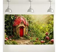 Toile de fond pour photographie de jardin enchanté, décoration fantaisie mignonne pour fête d'anniversaire d'enfants, thème extérieur printanier, 180 x 109 cm