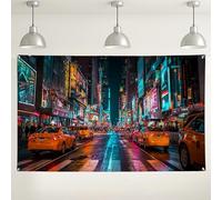 Toile de fond pour photographie de rue urbaine - Parfaite pour les fêtes, les événements et les célébrations - 180 x 109 cm