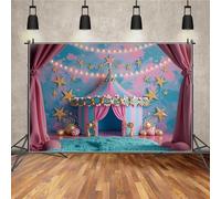 Toile de Fond pour Photographie, fête prénatale, Anniversaire, Cirque, Ballons, étoiles, dégradé, éclairage Mural, Accessoires de Studio Photo 150cmx100cm