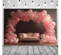 Toile de fond pour photographie, fleurs de lune, conte de fées, décoration de fête, bannière rose princesse pour fête d'anniversaire (B, 300 x 250 cm)