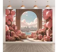 Toile de fond pour photographie, nuages, fleurs, conte de fées, bannière de décoration de fête pour filles, nouveau-né, fête prénatale, anniversaire - Accessoires de séance photo (A, 150 x 210 cm)