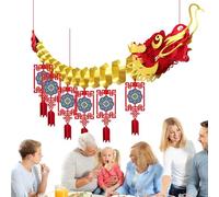 Toile de Fond pour Photos du Nouvel an Chinois, décorations du Nouvel an Lunaire, Ensemble de décoration de Toile de Fond pour Photographie créative Dragon Année Dragon, Bannière de la fête Prin