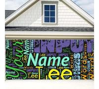 Toile de Fond pour Porte de Garage, Couverture de porte de garage personnalisée, Bannière décorative personnalisée Housse Décoration Maison Fournitures Extra, Grandes décorations d'Halloween/Noël