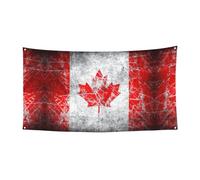 Toile de fond rétro imprimée drapeau du Canada pour décoration d'intérieur, grande bannière pour joyeux Noël à suspendre pour les fêtes de fin d'année