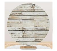Toile de Fond Ronde en Bois for Couverture de Photographie, Planche de Bois Marron Rustique, arrière-Plan Circulaire for fête d'anniversaire et de Mariage(NWH11680,D 3ft(100cm) Poly)