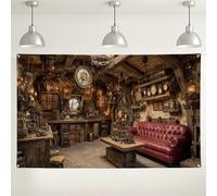 Toile de fond rustique vintage pour atelier, décoration antique, pour intérieur et extérieur, fournitures de photomaton pour événements et fêtes, 180 x 109 cm