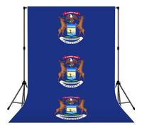 Toile de fond sans couture pour photographie de studio et de portrait, 1,5 x 2,1 m, drapeau de l'État du Michigan