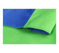 Toile de fond StudioKing 2,7x5 m bleu/vert réversible avec ourlet