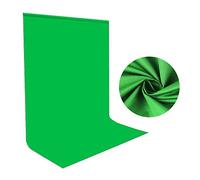 Toile de Fond Vert 1,5x2m, Bonvvie Greenscreen Fond de Photographie Écran Vert, Résistant aux Plis Fond de Mousseline Chromakey Vert pour Télévision Youtube Vidéo
