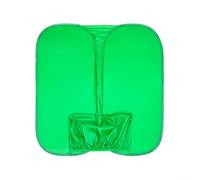 Toile de fond verte avec design pliable à deux panneaux et tissu polyester infroissable, facile à transporter avec sac de rangement pour la production vidéo et l'utilisation de chroma key