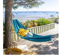 Toile de hamac ""Yaqui"" bleu canard 307x80cm en coton - Hespéride
