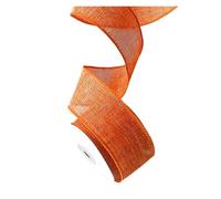 Toile De Jute Rouleau Rouleau de 4,5 m ruban en tissu for bricolage, toile jute avec bord câblé, for sapin Noël, couronne, nœuds, for artisanat, emballage cadeau pour l’artisanat(A5)