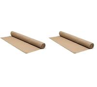 Toile de Jute Teinte Naturelle, 275 GR/m², Rouleau 1 m x 10 m, La Cordeline CJN11C, pour Jardinage, Emballage ou Bricolage (Lot de 2)