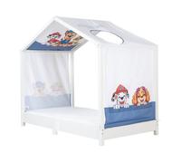 Toile de Lit Cabane Montessori 70x140 - ROBA - Pat’Patrouille - avec 2 Poches de Rangement et Fenêtre de Toit - Bleu / Blanc