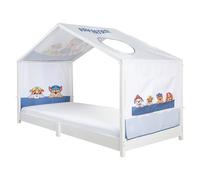 Toile de Lit Cabane - ROBA - Pat’Patrouille - 90 x 200 cm - 2 Poches de Rangement - Fenêtre de Toit