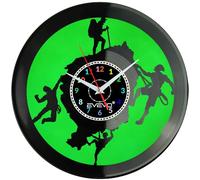 TOILE DE MONTAGNE ROCHES HORLOGE MURALE FLUORESCENCE ARRÊT PLAQUE VINYLE CADEAU CADEAU SOUVENIR EVEVO F0063