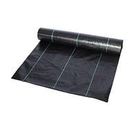 Toile de Paillage Anti-Mauvaises Herbes 90g/m² Film Anti-Mauvaises Herbes Géotextile Toile Anti Mauvaises Herbes Jardin Tissu Perméable à l'eau Résiste Rayons UV (35m Lang,0.4m Breit)