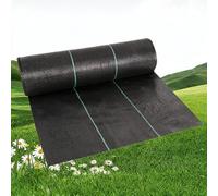 Toile De Paillage Anti-Mauvaises Herbes Geotextile De Paillage Résiste Rayons UV, Polypropylène pour Systèmes De Drainage, Aménagement Paysager(1x10m)