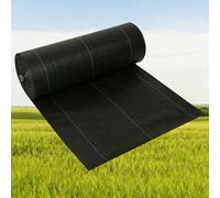 Toile De Paillage Anti Repousse, Perméable À l'eau Anti Mauvaises Herbes Tissu Résiste Rayons UV, Polypropylène pour Systèmes De Drainage, Aménagement Paysager(1x10m)