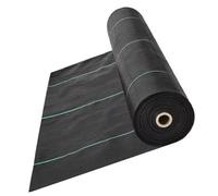 Toile De Paillage Contre Les Mauvais Herbes 1x20M Toile Anti-mauvaises Herbes Rouleau Film Géotextile Paillage Jardin Couverture Sol Résistante UV Pour Allée, Terrasse, Serre, Parterres(1m x 20m)