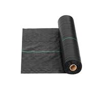 VEVOR Toile de Paillage 0,4x15,2 m Bâche Anti Mauvaise Herbe 90 g/m² Géotextile Anti Repousse Tissé PP pour Protection Contre Mauvaises Herbes, Couverture Sol, Jardin, Potager, Parterres Fleurs, Noir