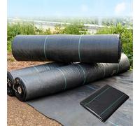 Toile De Paillage Tissée Anti-Mauvaises Herbes Bâche De Sol Résiste Rayons UV, Polypropylène pour Systèmes De Drainage, Aménagement Paysager(1x10m)