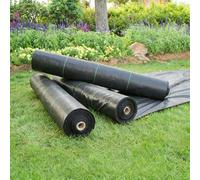 Toile De Paillage Tissée Contre Les Mauvaises Herbes Geotextile De Paillage Résiste Rayons UV, Polypropylène pour Systèmes De Drainage, Aménagement Paysager(3x15m)