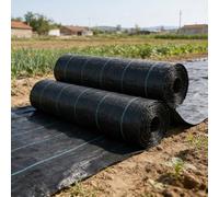 Toile De Paillage Tissée Perméable À l'eau Et Stable Aux UV Toile Anti-Mauvaises Herbes Résiste Rayons UV, Polypropylène pour Systèmes De Drainage, Aménagement Paysager(4x10m)