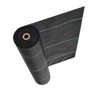 Toile de Paillage Toile Anti-Herbes de Jardin Géotextile Bâche de Paillage UV Résistant Membrane Anti-Mauvaises Herbes pour Aménagement Extérieur, Massifs, Allées, Terrasse(1m x 20m)