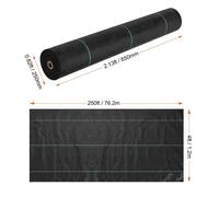 Toile de paillage - VEVOR - 1.2*76.2-170 - Polypropylène - 170 g/m² - 1 2 x 76 2 m - Noir