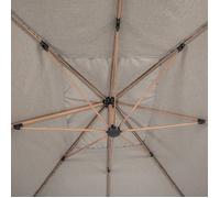 Toile de parasol ""Soly"" noisette 4x3m en polyester - Hespéride