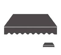 Toile de pare-soleil rétractable - 300 x 250 cm - Imperméable - Pour balcon - Multicolore - Protection UV et durable - Gris