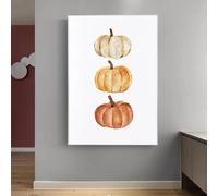 Toile de peinture aquarelle nature morte de citrouille, affiche Vintage et tableau d'art mural imprimé pour décoration de maison de salle de ferme d'automne 50x70cm sans cadre