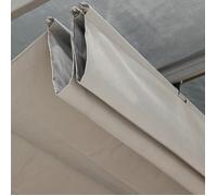 Hespéride - Toile de pergola Belize Ardoise 2,95x2,92m pour Pergola Belize 6x3,5m