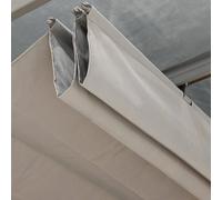 Hespéride - Toile de pergola Belize Ardoise 2,95x2,92m pour Pergola Belize 6x3,5m