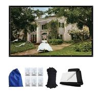 Toile De Projection Pliable Double Face Écran De Projection Portable | Ecran Videoprojecteur Épaissie Anti-Plis Pour Intérieur Extérieur Camping Fête Commercial Fête(120inch (4:3))