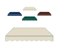 Toile de rechange 3 x 2,5 m, imperméable et rétractable, pour balcon et jardin, couleur beige (convient à 15 x 6,5 m/4,5 x 2 m) - Protection UV et facile à installer