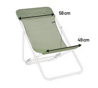 Lafuma Mobilier Toile Maxi TRANSAT Rechange, Moss, 58x62x83 cm