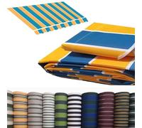 Toile de rechange à rayures pour auvent de terrasse - Toile de rechange pour auvent de jardin, balcon - Housse de protection supérieure (triple-C50 x 3 m)