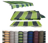 Toile de rechange à rayures pour auvent de terrasse - Toile de rechange pour auvent de jardin, balcon - Housse de protection supérieure (tripe-B3 x 2,5 m)