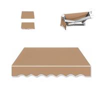 Toile de rechange de haute qualité résistante aux UV - Kaki - 6,5 x 2 m - Tissu pour auvent durable - Sans cadre