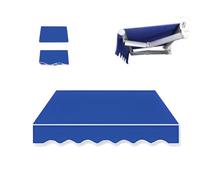 Toile de rechange de qualité supérieure résistante aux UV - Bleu - 3,5 x 2,5 m - Tissu d'ombrage durable