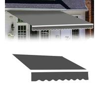 Toile de rechange en polyester 320 g/m² pour terrasse et terrasse - 6,1 x 2,4 m, résistante aux UV et rétractable (sans cadre) - Solution d'ombrage durable pour l'extérieur