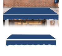 Toile de rechange en polyester imperméable et rétractable - Pas besoin de besoin - Bleu - 6,5 x 2 m - Résistant aux UV - Facile à installer