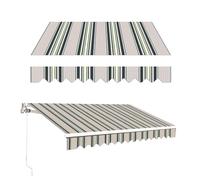 Toile de rechange en polyester pour auvent extérieur, toile de protection solaire, durable, imperméable et résistante aux UV - 3,5 x 1,5 m - Kaki